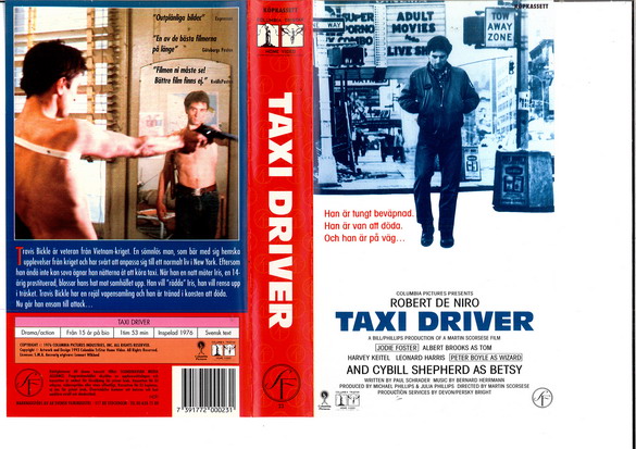TAXI DRIVER(VHS OMSLAG)